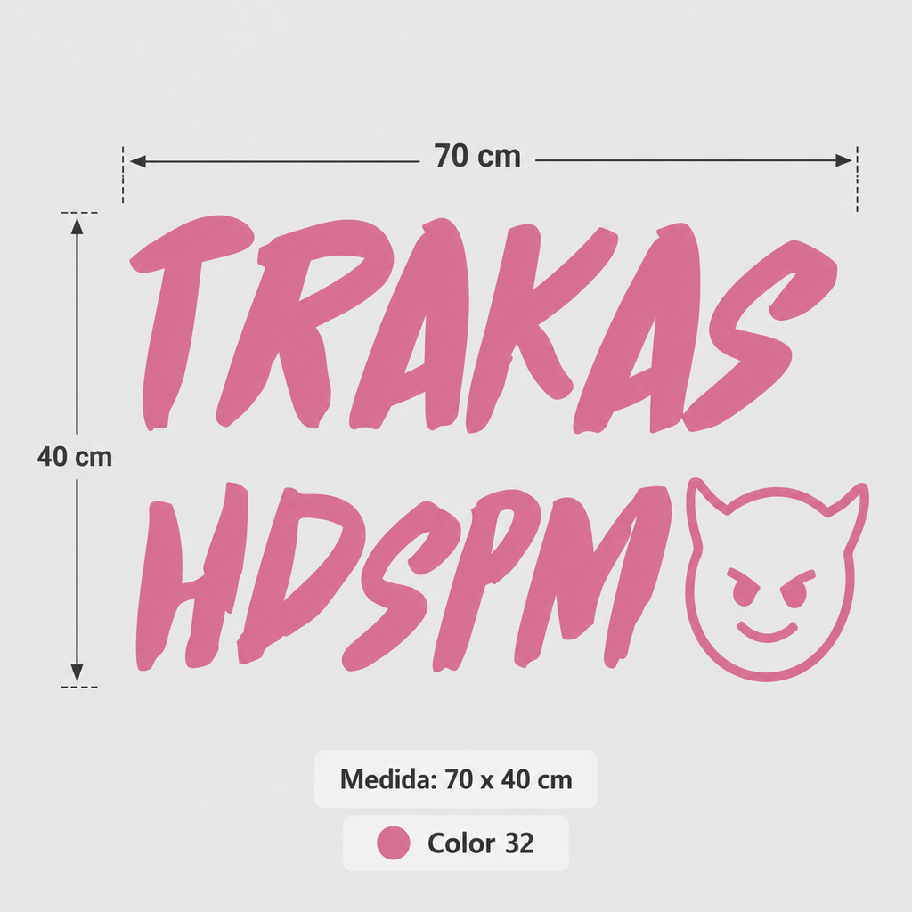 Calcomanía Trakas HDSPM para Camioneta