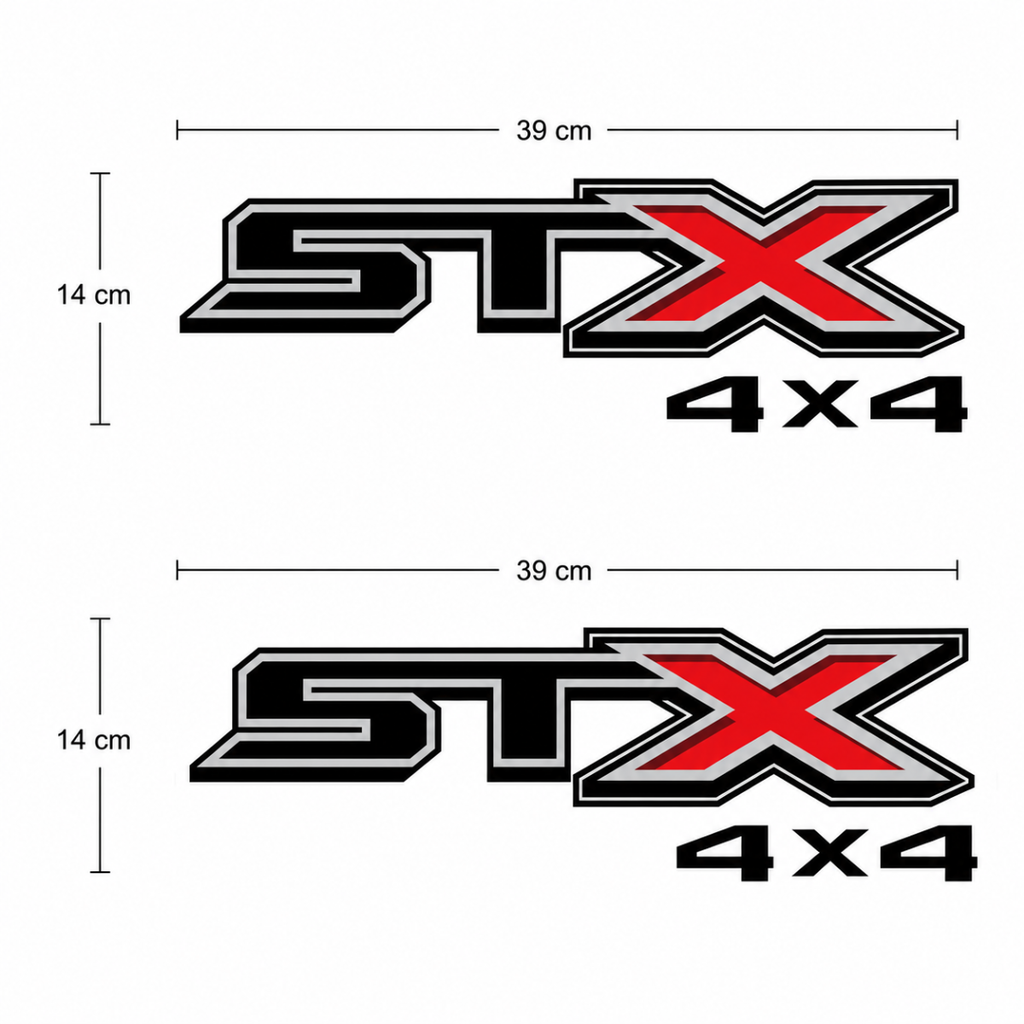 Calcomanías STX 4X4 39x14 cm – Par en Vinil