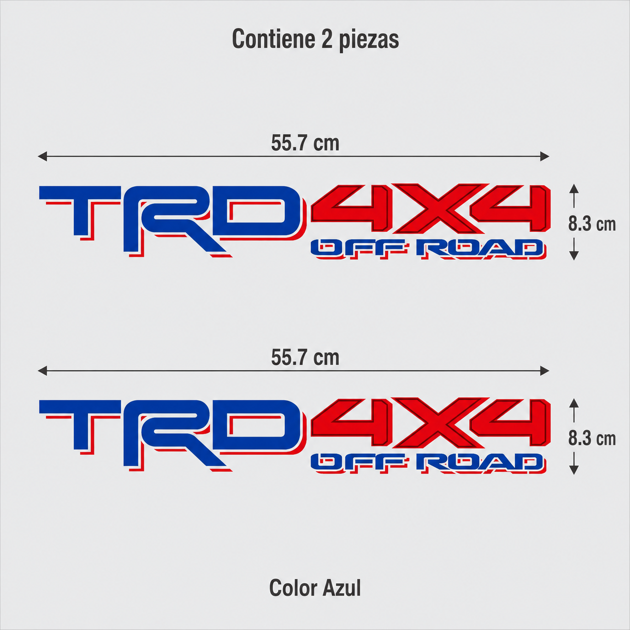 Calcomanías TRD 4X4 Off Road 55.7x8.3 cm – Par en Vinil