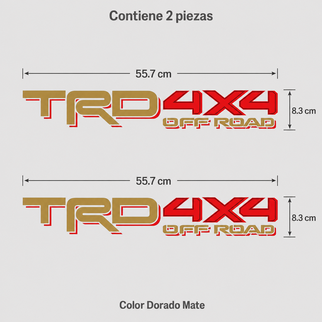 Calcomanías TRD 4X4 Off Road 55.7x8.3 cm – Par en Vinil