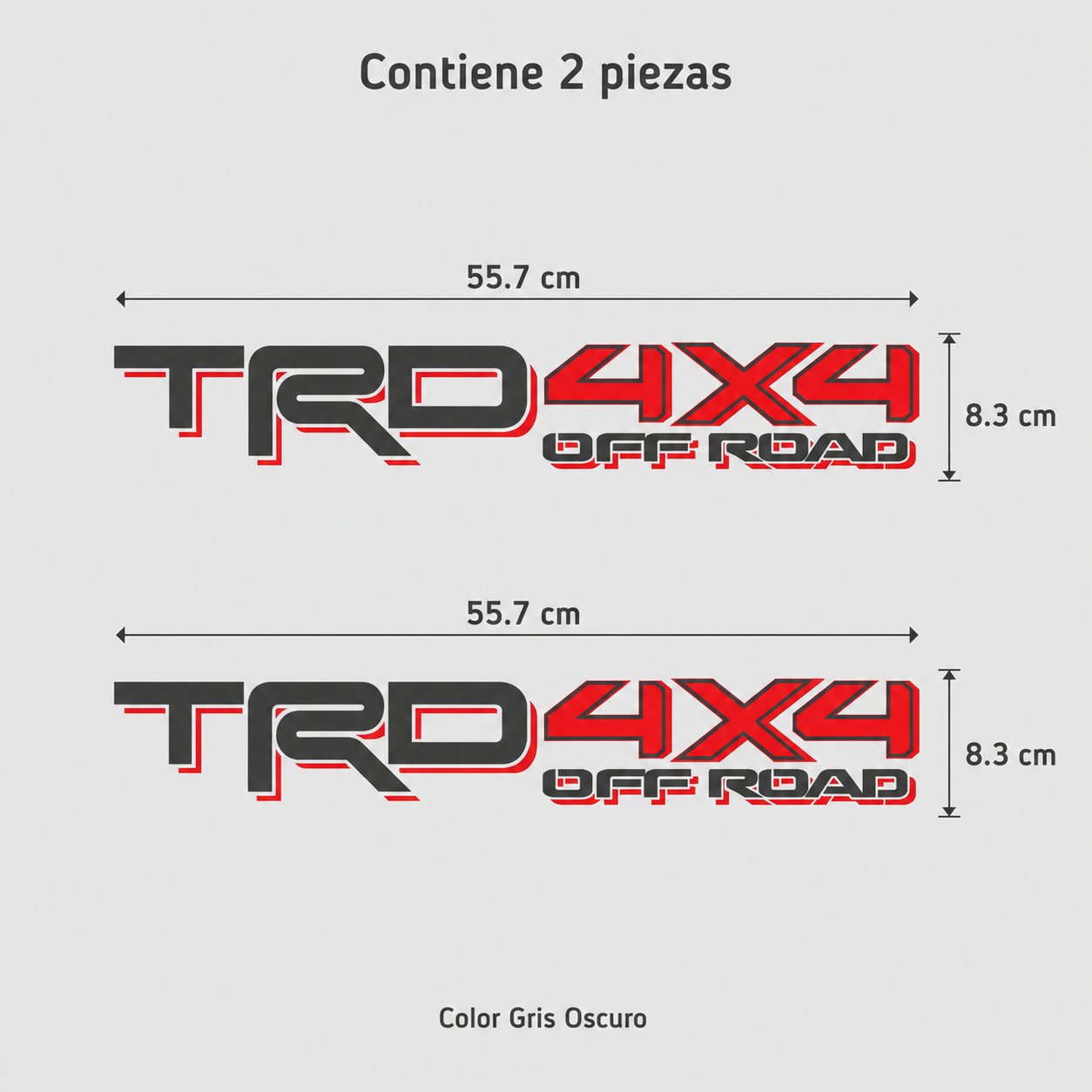 Calcomanías TRD 4X4 Off Road 55.7x8.3 cm – Par en Vinil