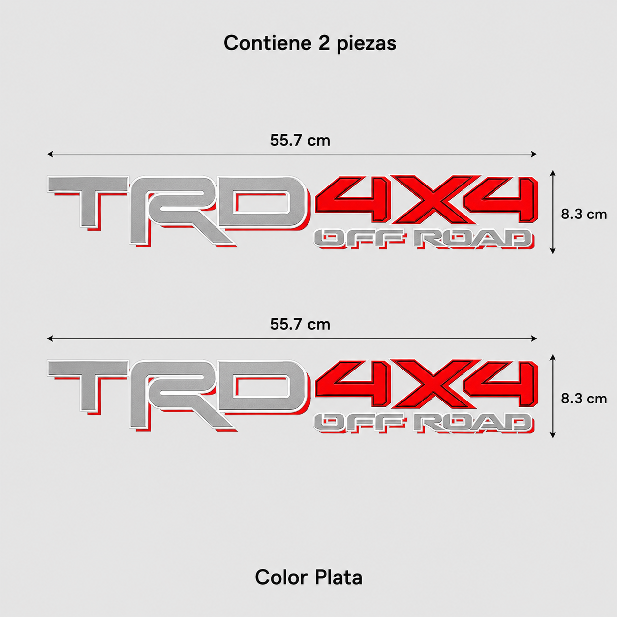 Calcomanías TRD 4X4 Off Road 55.7x8.3 cm – Par en Vinil