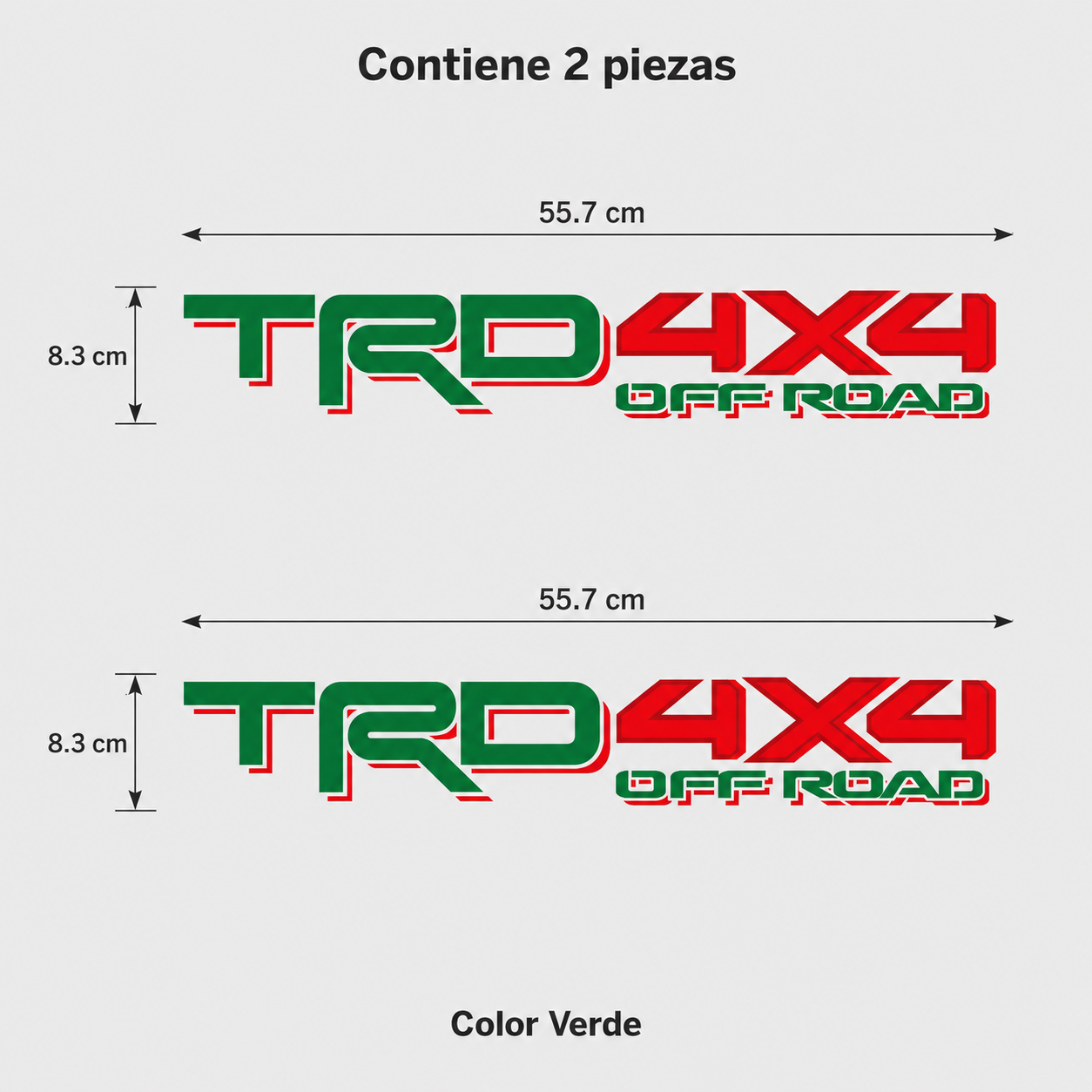 Calcomanías TRD 4X4 Off Road 55.7x8.3 cm – Par en Vinil