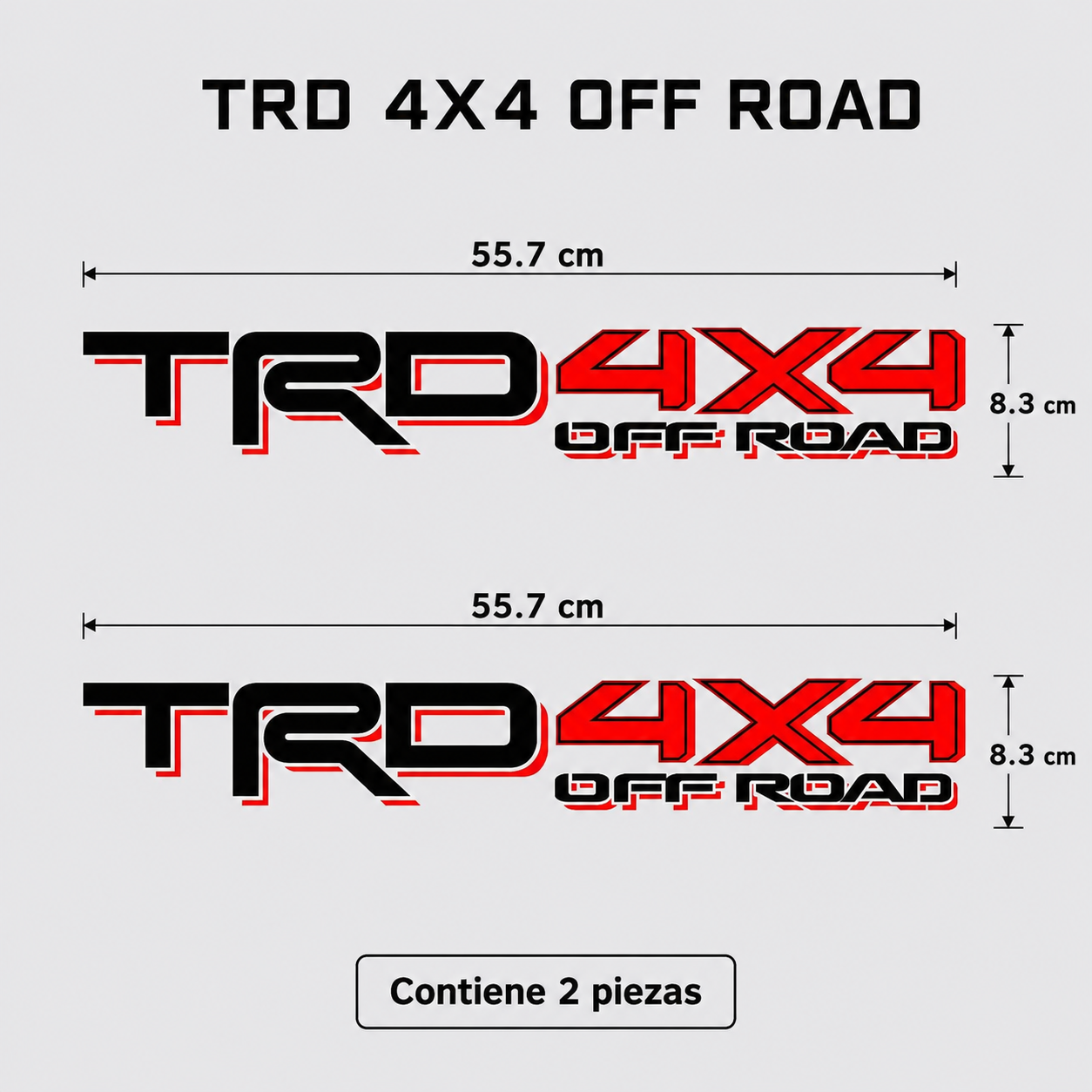 Calcomanías TRD 4X4 Off Road 55.7x8.3 cm – Par en Vinil
