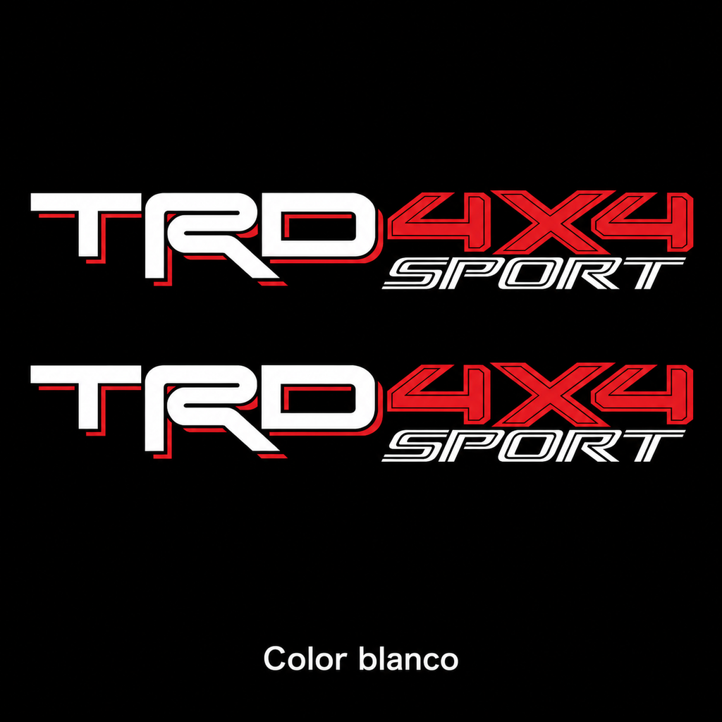 Calcomanías TRD 4X4 Sport 56x8.5 cm – Par en Vinil