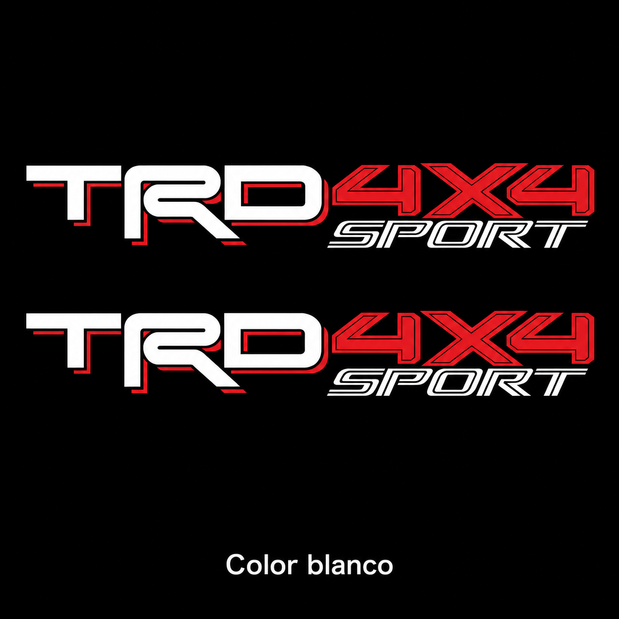 Calcomanías TRD 4X4 Sport 56x8.5 cm – Par en Vinil