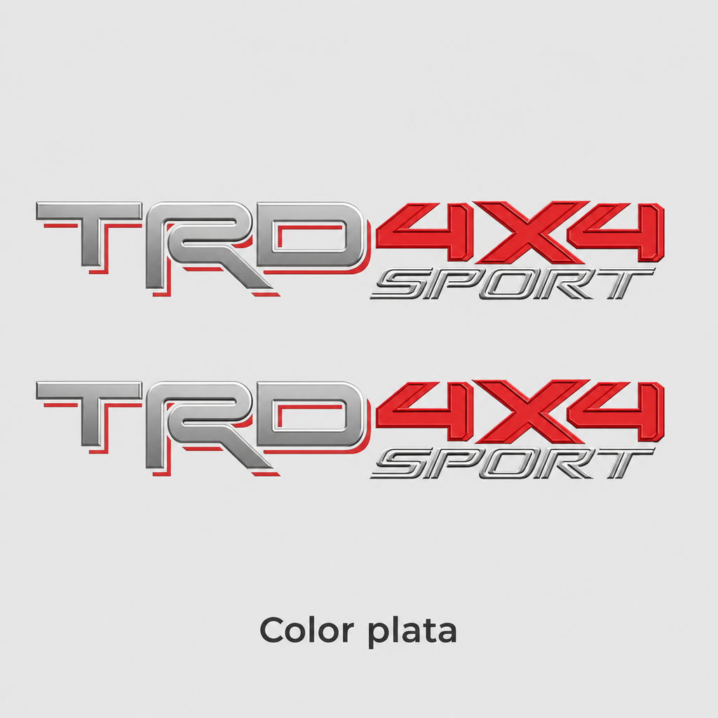 Calcomanías TRD 4X4 Sport 56x8.5 cm – Par en Vinil