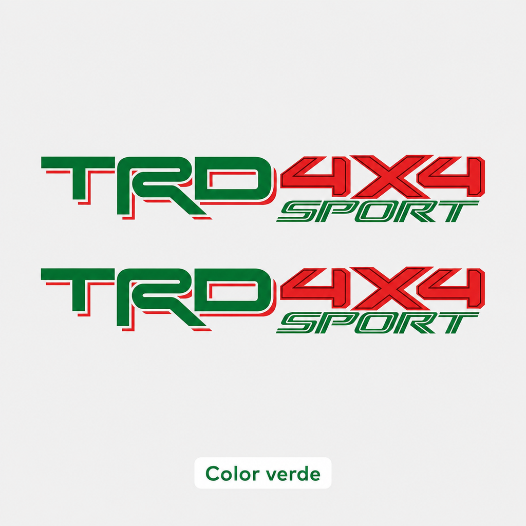 Calcomanías TRD 4X4 Sport 56x8.5 cm – Par en Vinil