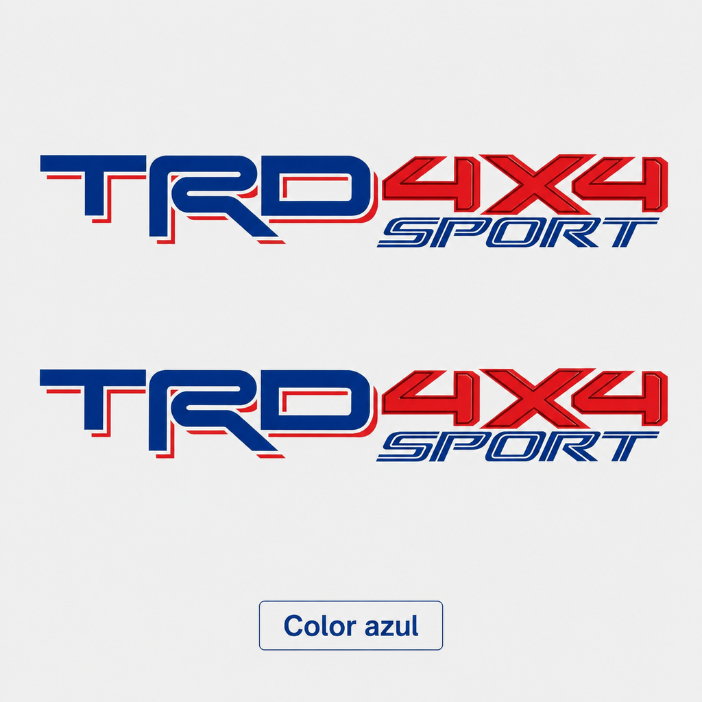 Calcomanías TRD 4X4 Sport 56x8.5 cm – Par en Vinil