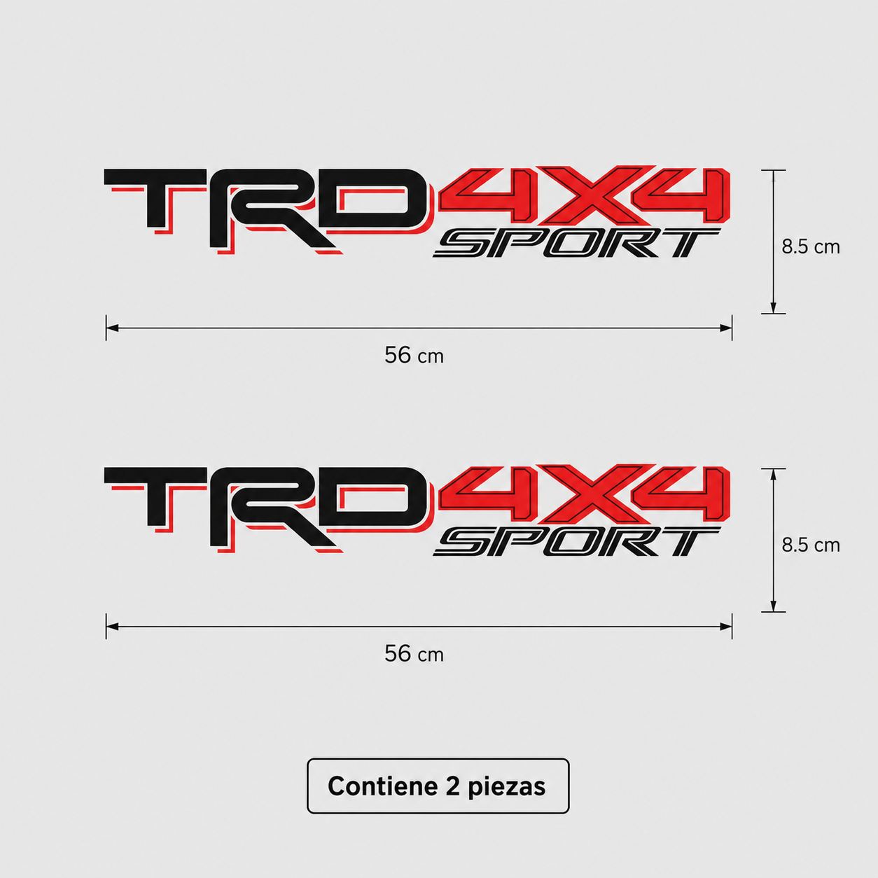 Calcomanías TRD 4X4 Sport 56x8.5 cm – Par en Vinil