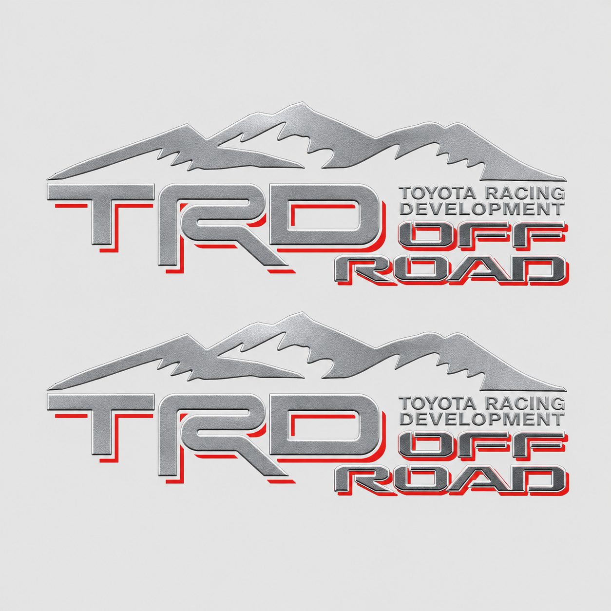 Calcomanías TRD Off Road con Montaña 40x14.28 cm – Par en Vinil