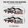 Calcomanías TRD Off Road con Montaña 40x14.28 cm – Par en Vinil