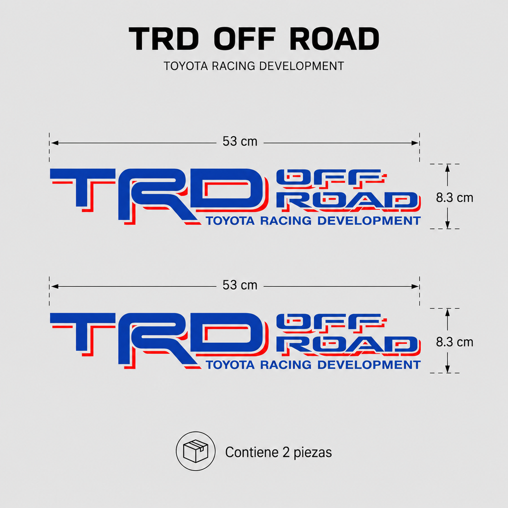Calcomanías TRD Off Road Toyota Racing Development 53x8.3 cm – Par
