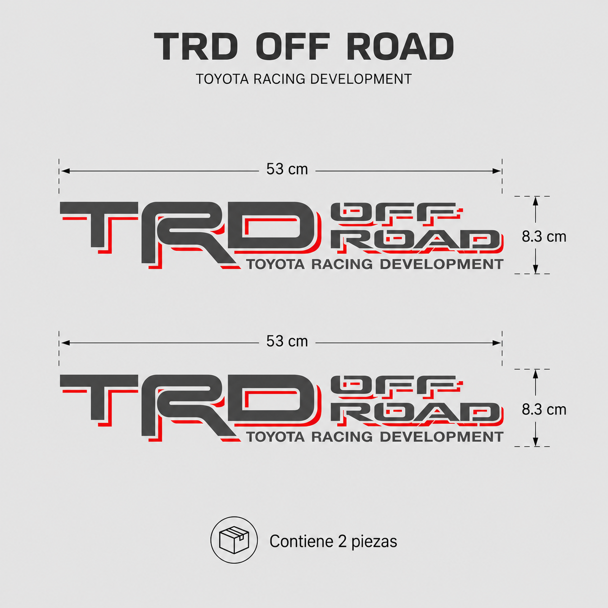 Calcomanías TRD Off Road Toyota Racing Development 53x8.3 cm – Par