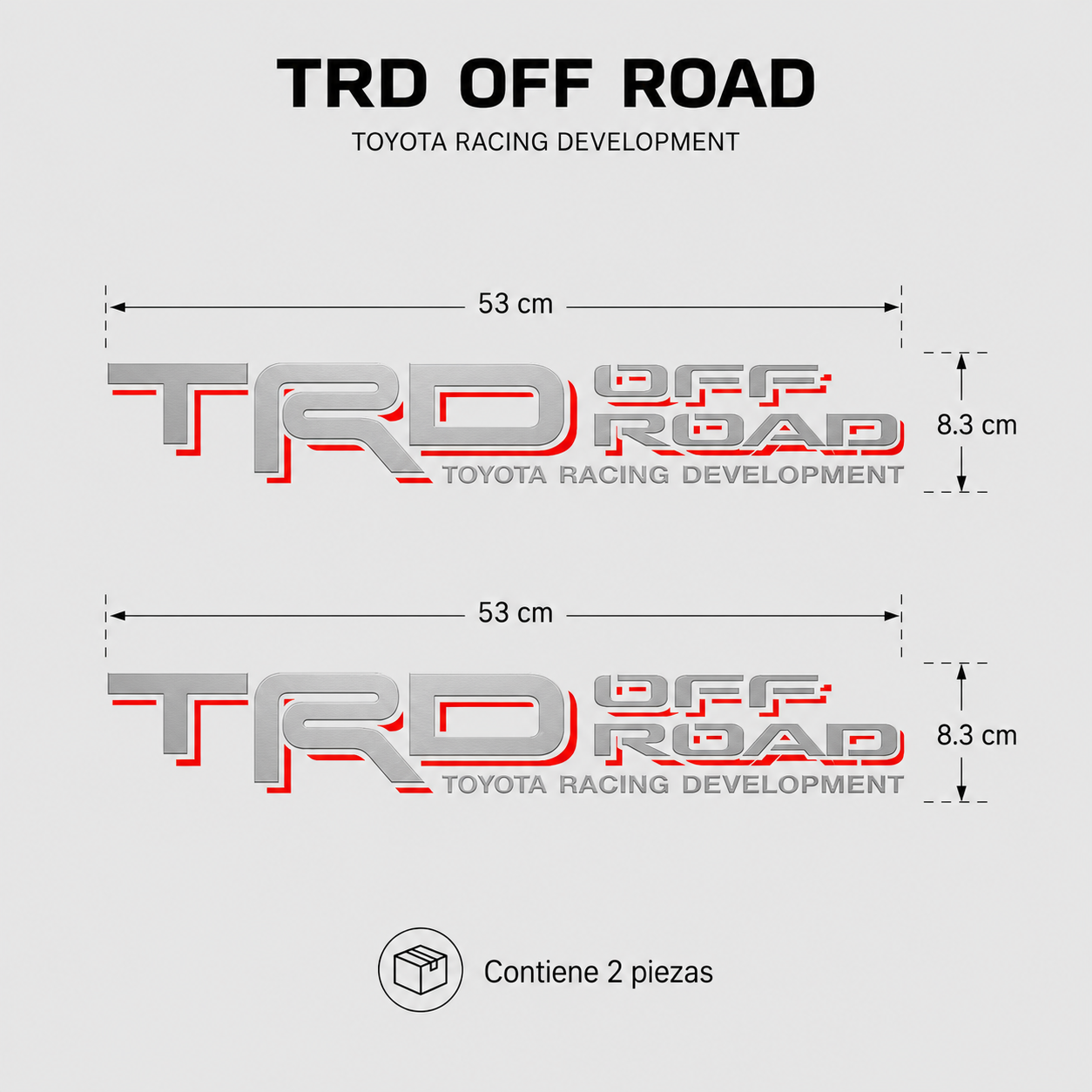 Calcomanías TRD Off Road Toyota Racing Development 53x8.3 cm – Par