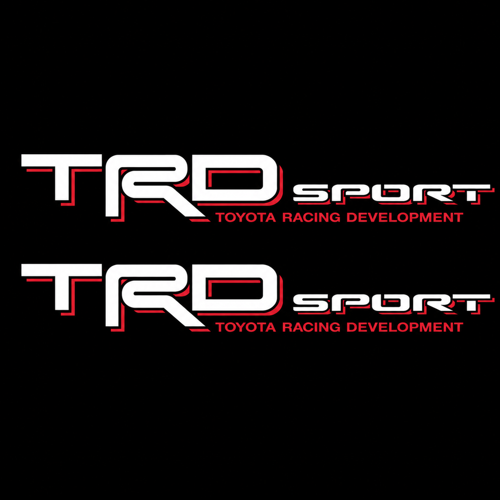 Calcomanías TRD Sport Toyota Racing Development 50.8x7.62 cm – Par en Vinil