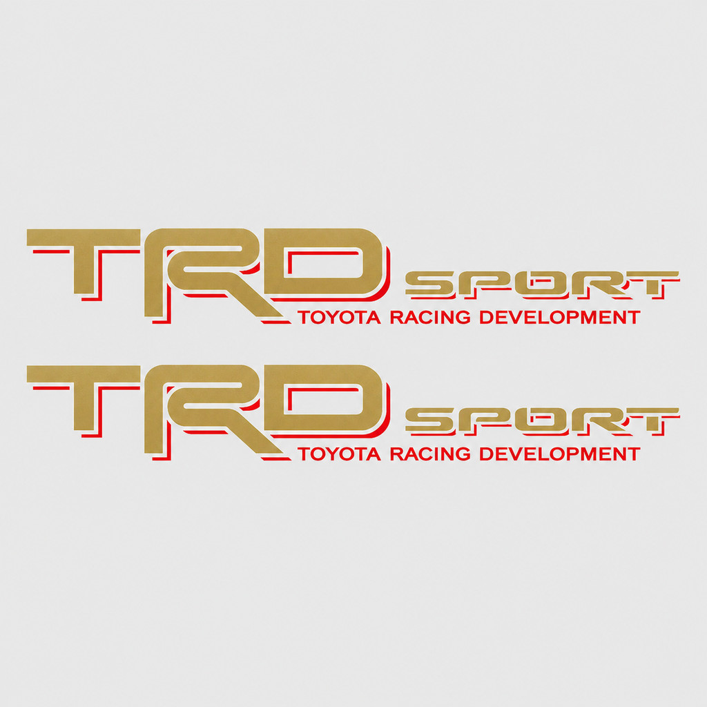 Calcomanías TRD Sport Toyota Racing Development 50.8x7.62 cm – Par en Vinil