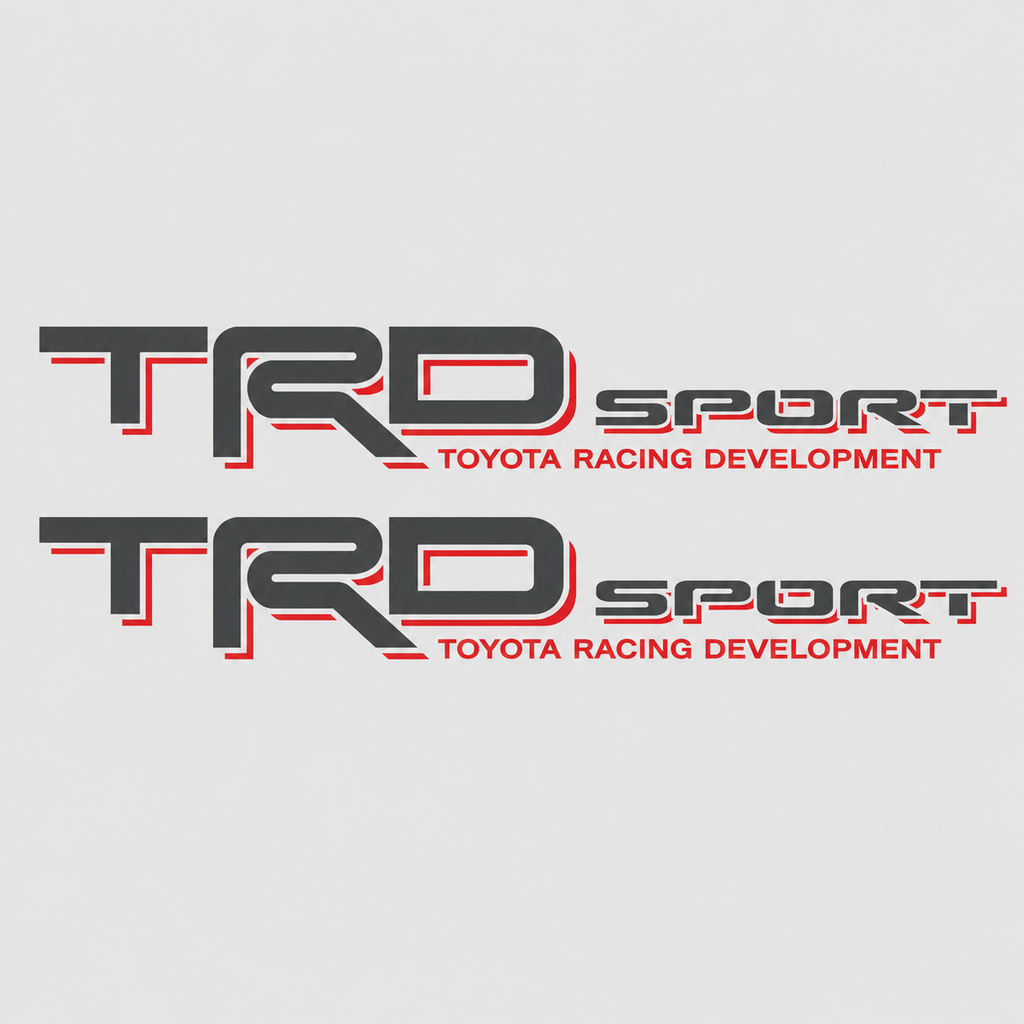 Calcomanías TRD Sport Toyota Racing Development 50.8x7.62 cm – Par en Vinil