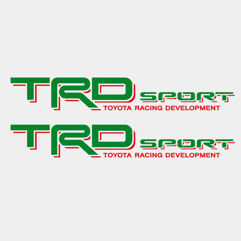 Calcomanías TRD Sport Toyota Racing Development 50.8x7.62 cm – Par en Vinil