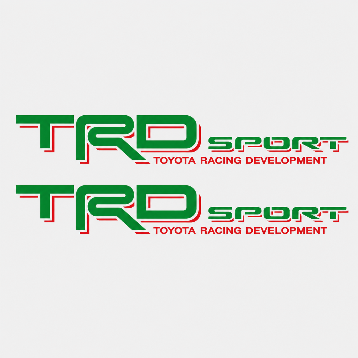 Calcomanías TRD Sport Toyota Racing Development 50.8x7.62 cm – Par en Vinil