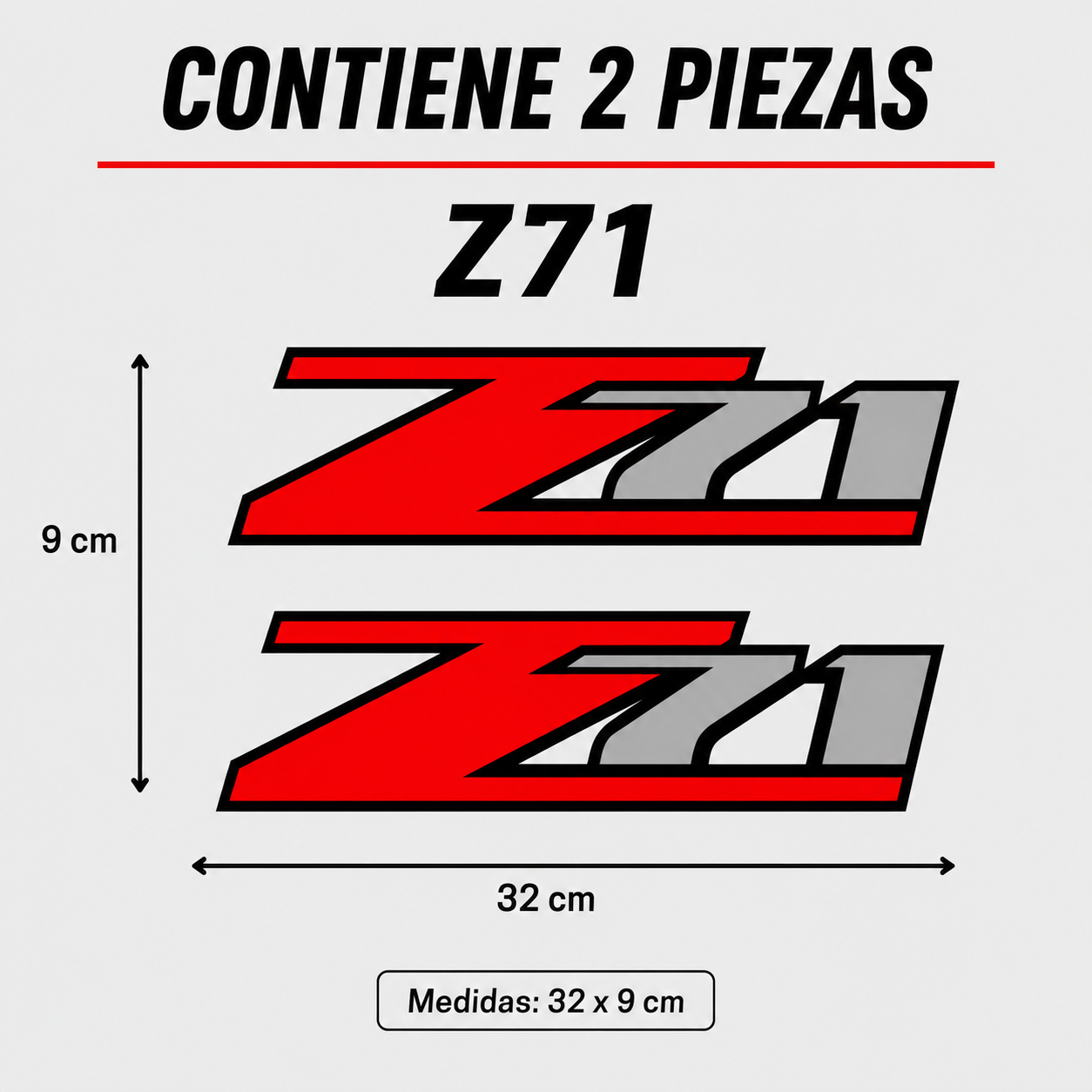 Calcomanía Z71 Chevrolet Silverado – Par de Stickers