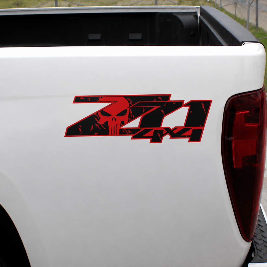 Calcomanías Z71 4X4 Estilo Skull – Diseño Deportivo Off Road