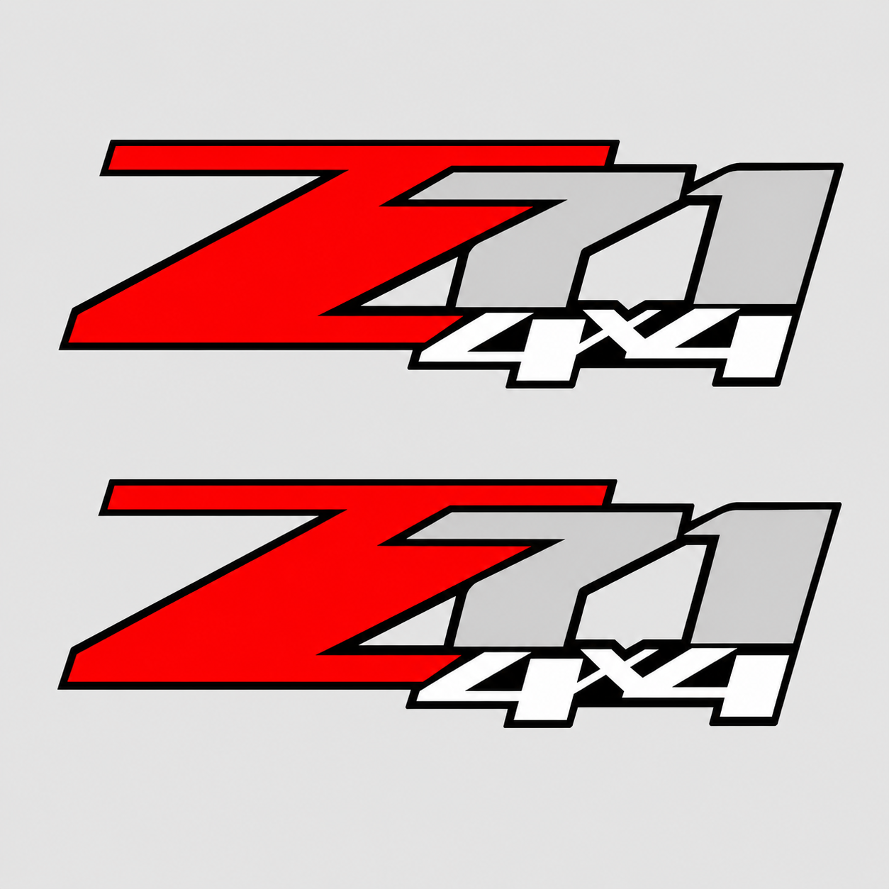Calcomanías Z71 4X4 Clásicas – Par Izquierdo y Derecho