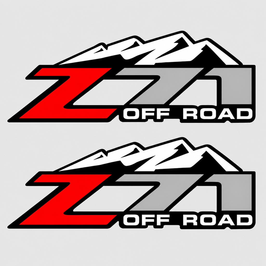 Calcomanías Z71 Off Road con Montaña – Par en Vinil