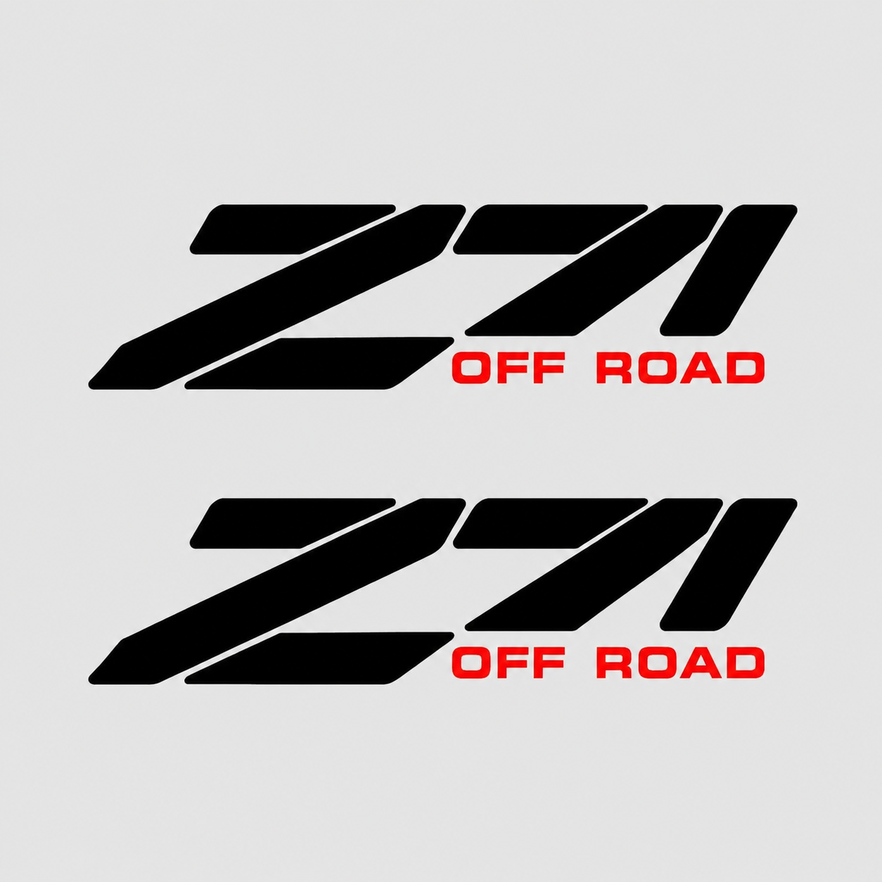 Calcomanías Z71 Off Road Negro con Rojo – Diseño Deportivo